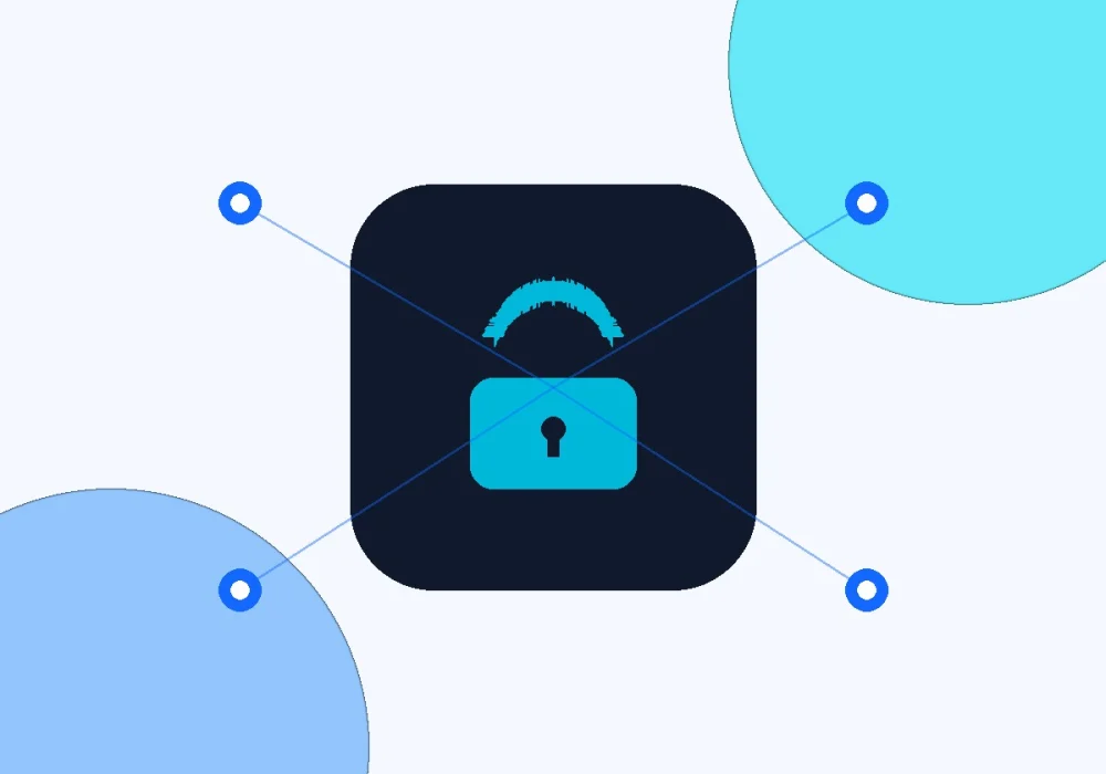 Minh hoạ biểu tượng ổ khoá trong khung app-icon, nối với các thiết bị vệ tinh đại diện hệ sinh thái đồng bộ