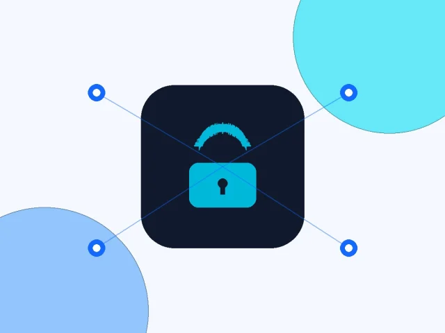 Minh hoạ biểu tượng ổ khoá trong khung app-icon, nối với các thiết bị vệ tinh đại diện hệ sinh thái đồng bộ